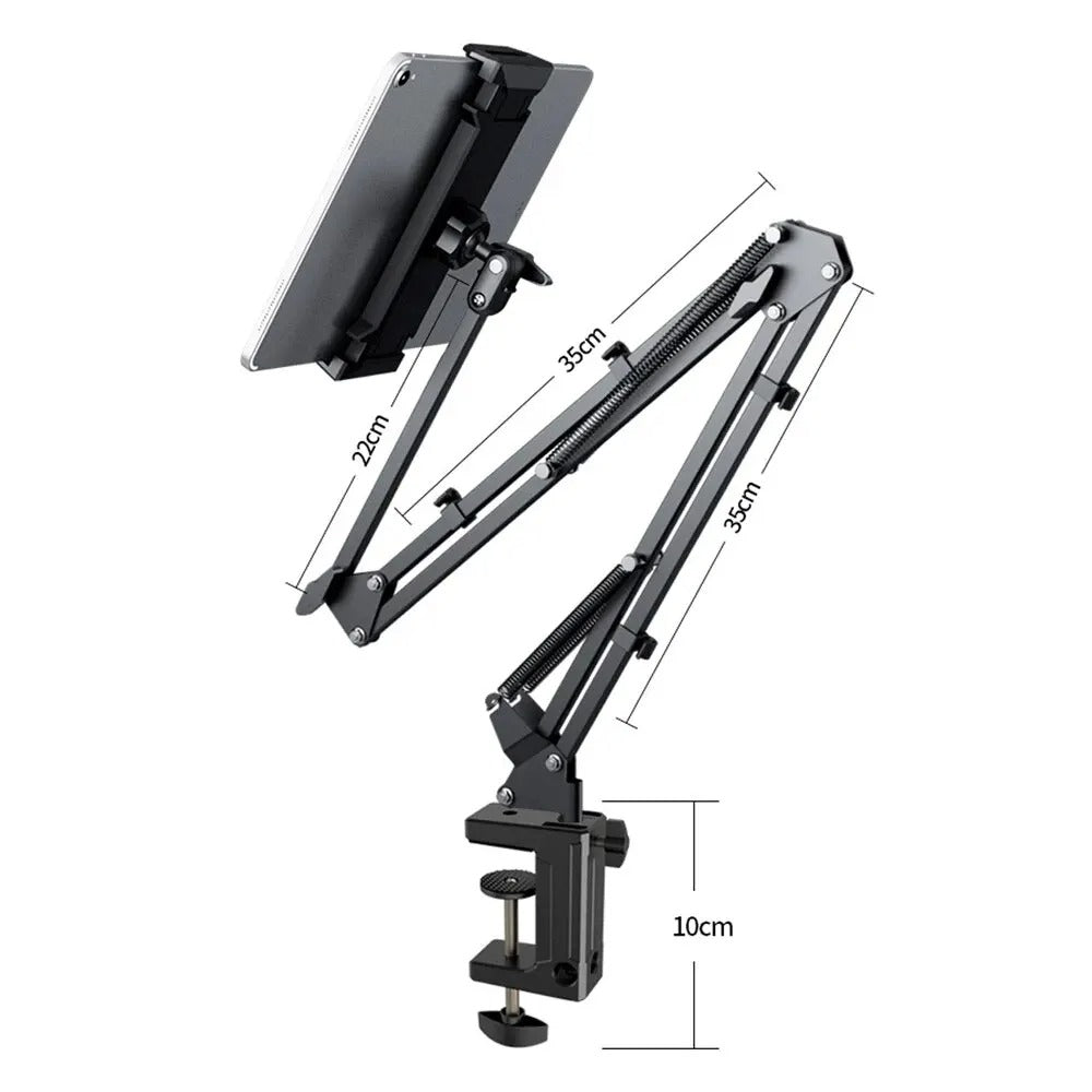 Tablet Stand 360° Rotating Bed Desktop Phone Mount With Aluminium Arm