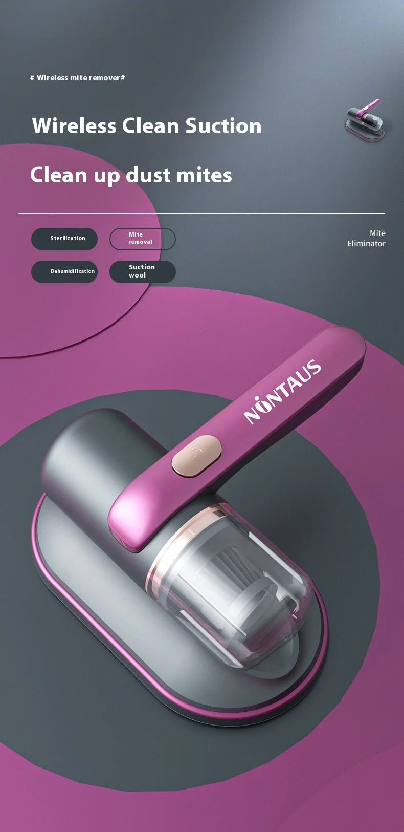 Handheld Wireless Mite Remover